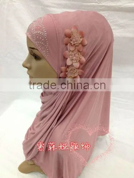 A552 Fashion modernFLOWER HIGH QUALITY ISLAMIC HEADSCARF ONE PIECE LONG MUSLIM HIJAB