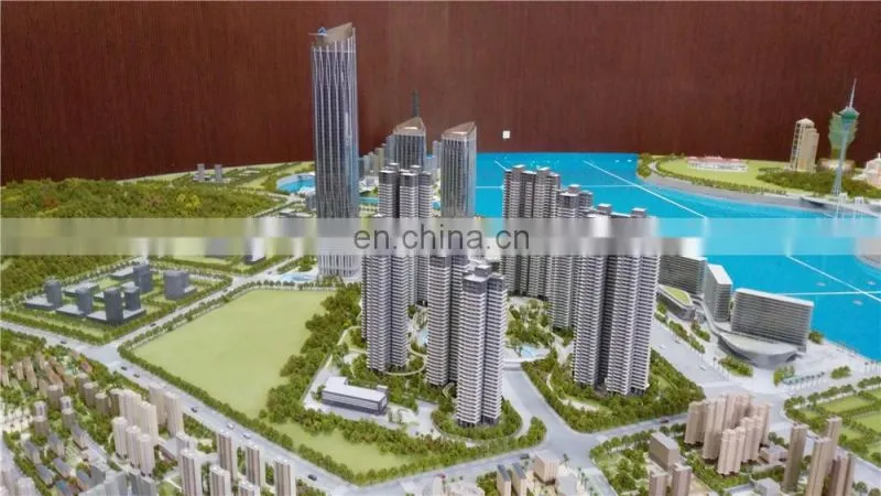 High quality 3d miniature city plan building model for development