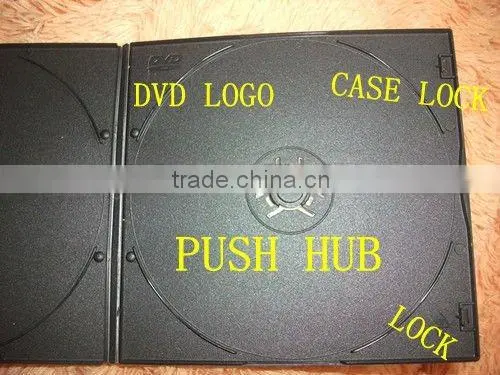 shantou factory black double 7mm short dvd plastic box