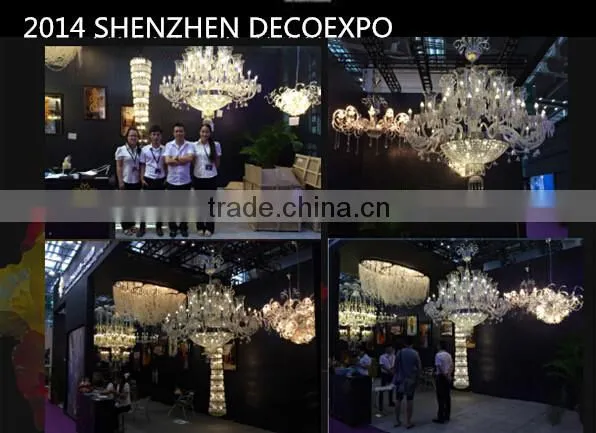 Led Lights Blown Art Unique Glass Chandelier