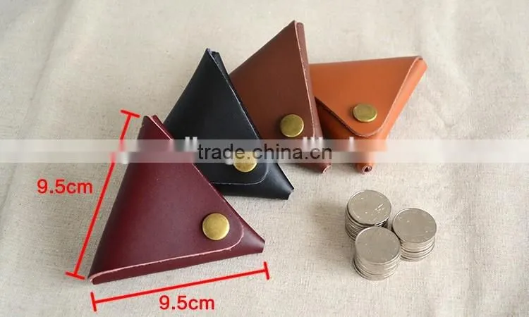 Guangzhou Wholesale Mini Convenient and Practical Genuine leather Coin Holder Purse with snap button