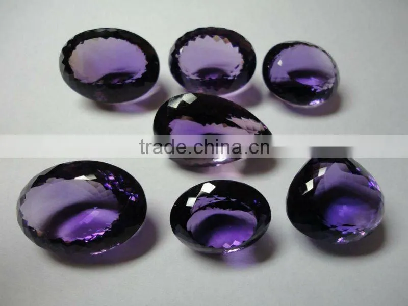 14x10mm Oval AAA Quality Natural Brazilian Amethyst Calibrated size 10x14mm faceted oval cut