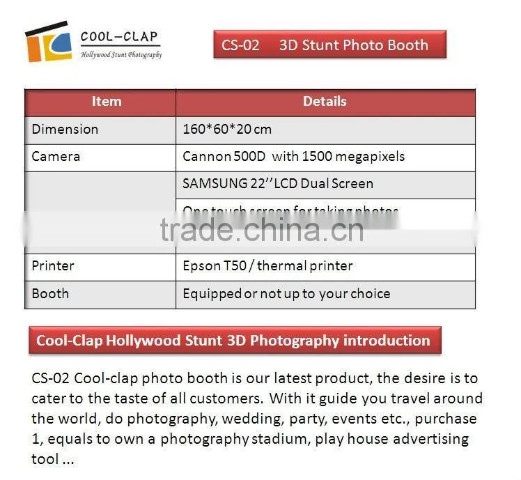 3D Portable Photo Booth Software Cool Clap