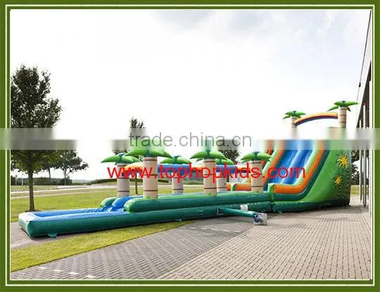 Factory supply giant inflatable water slide with pool