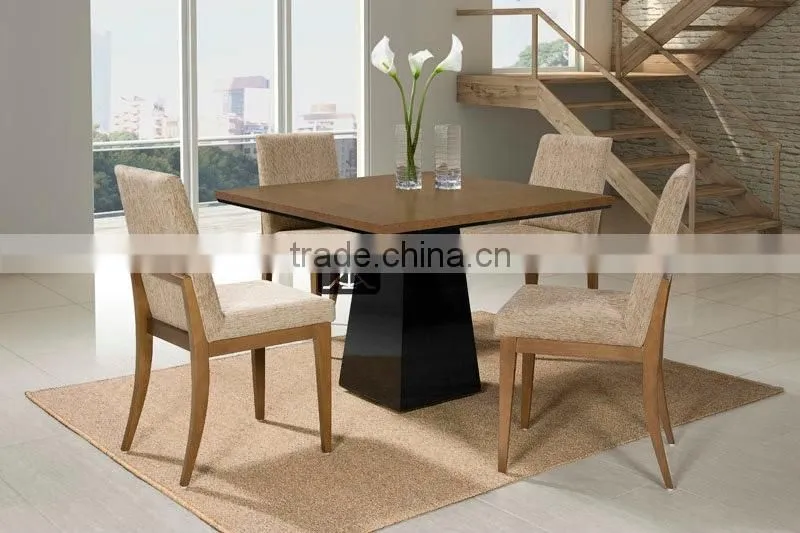 DT-003 4 Seaters Wood Kitchen Table And Chair Dining Set