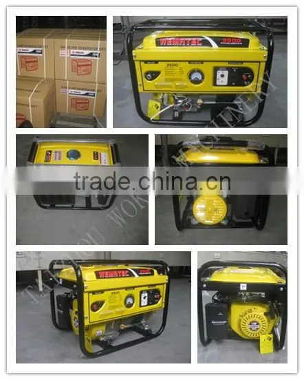2.8kw/kva 168f-1 Wemac electric start with battery / honda engine /high frequency /copper 210cc displacement gasoline generator