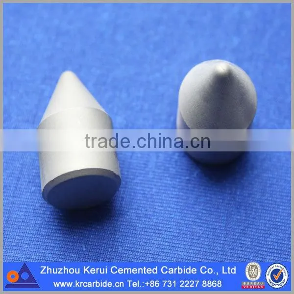 Carbide welding tips for rock drilling