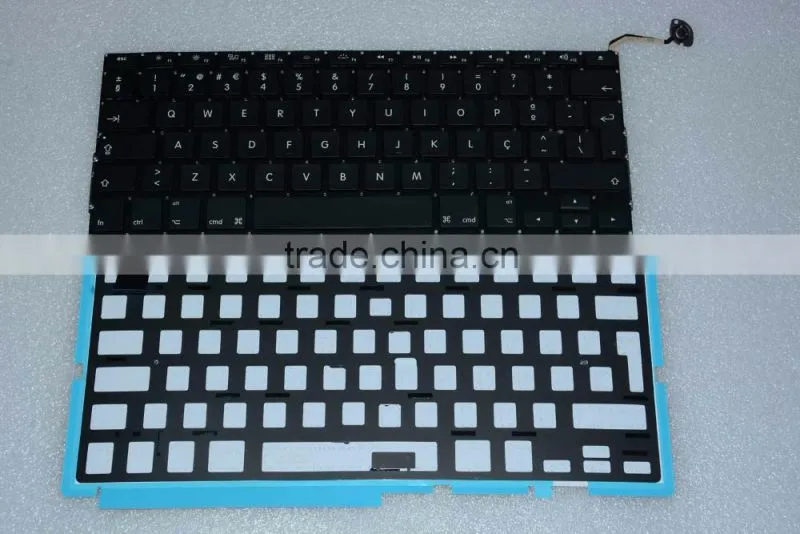 Portuguese Design Laptop keyboard Replacement LED Backlight Lighting For Macbook Pro A1286 2008-2012