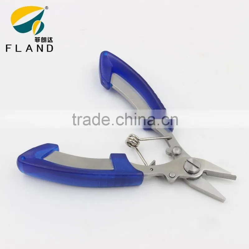 Mult-function fish needle nose pliers tools with red handles,fishing pliers