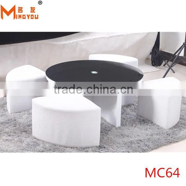 3 Pc Glass Top Cocktail coffee Table Set