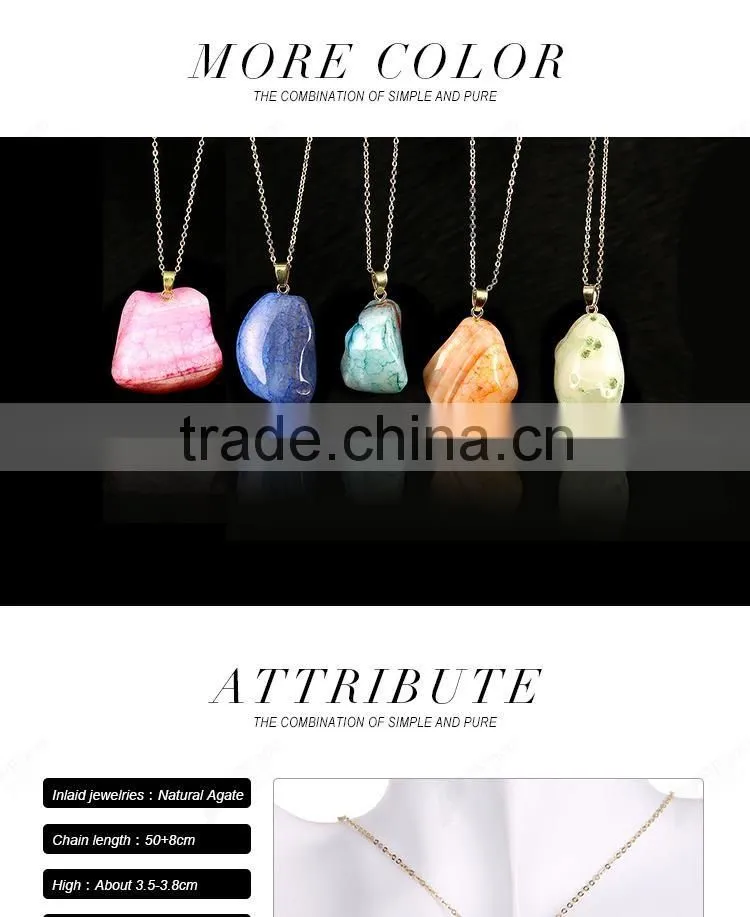 Elegant natural stone fashion necklace