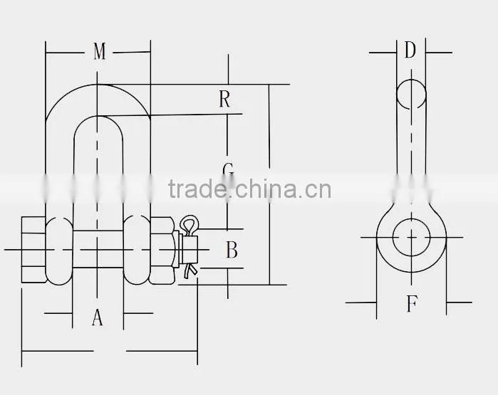 U.S. Type Lifting G2150 Screw Pin Dee Shackle Price