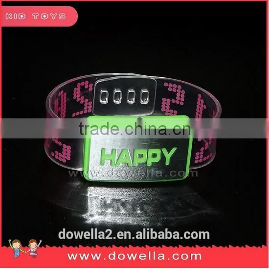 Funny design waterproof silicone bracelet watch with led chain bracelet