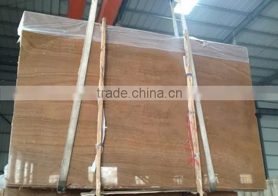 Cheap Chinese brown marble new Ouwang marble slab with white veins