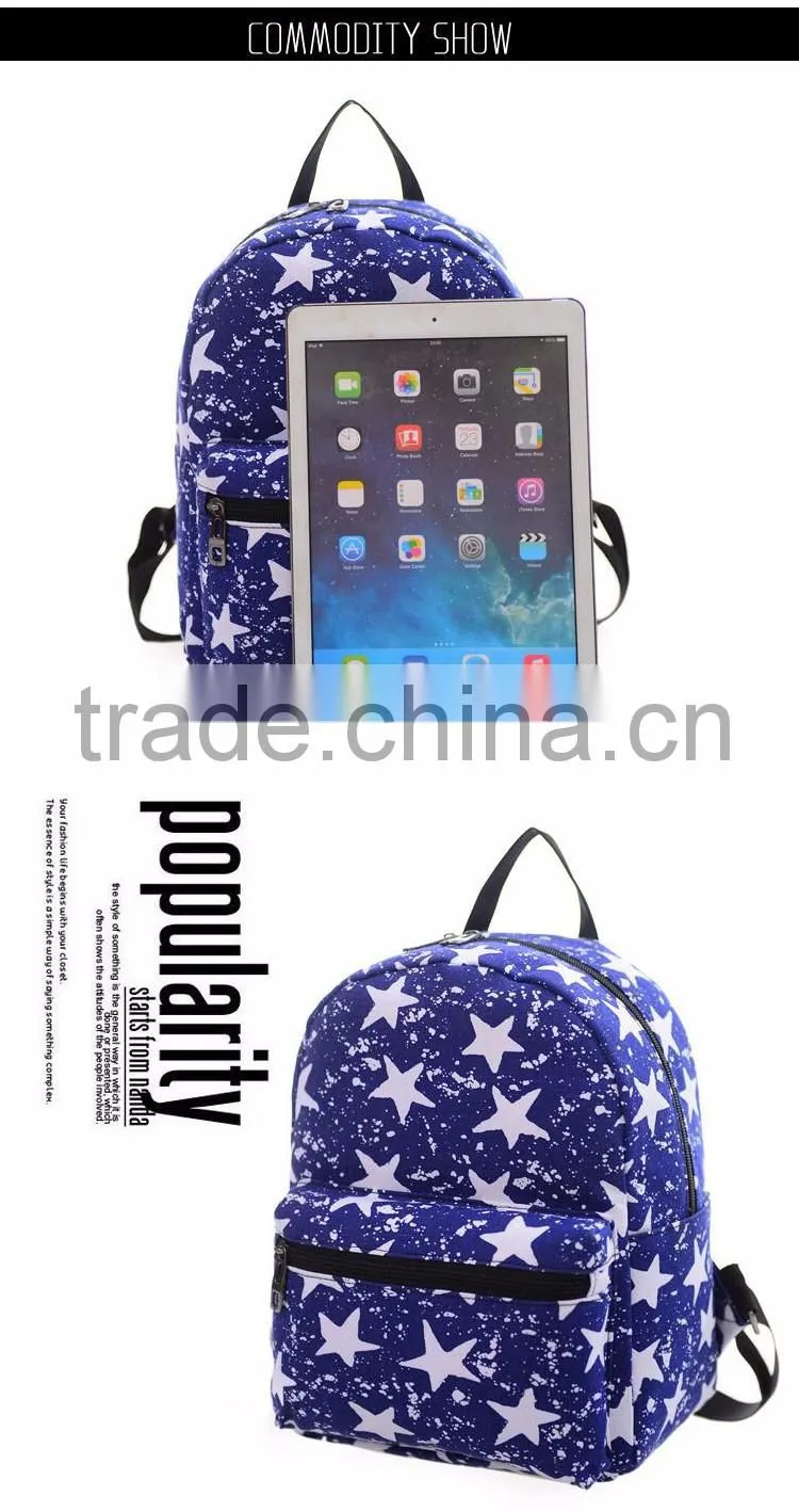high school students backpack canvas printing girls shoulder bag manufacture