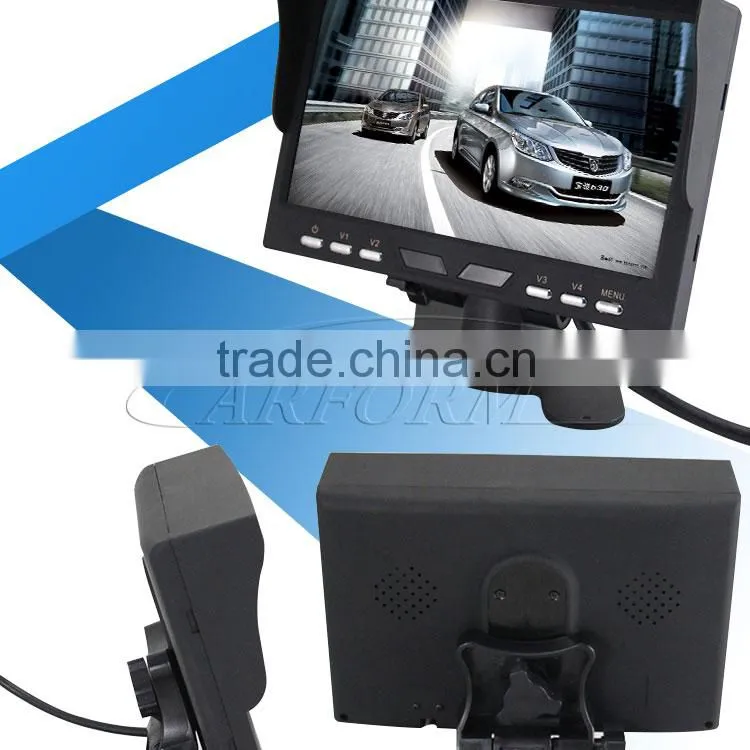 7 inch car quad monitor with 4 video input