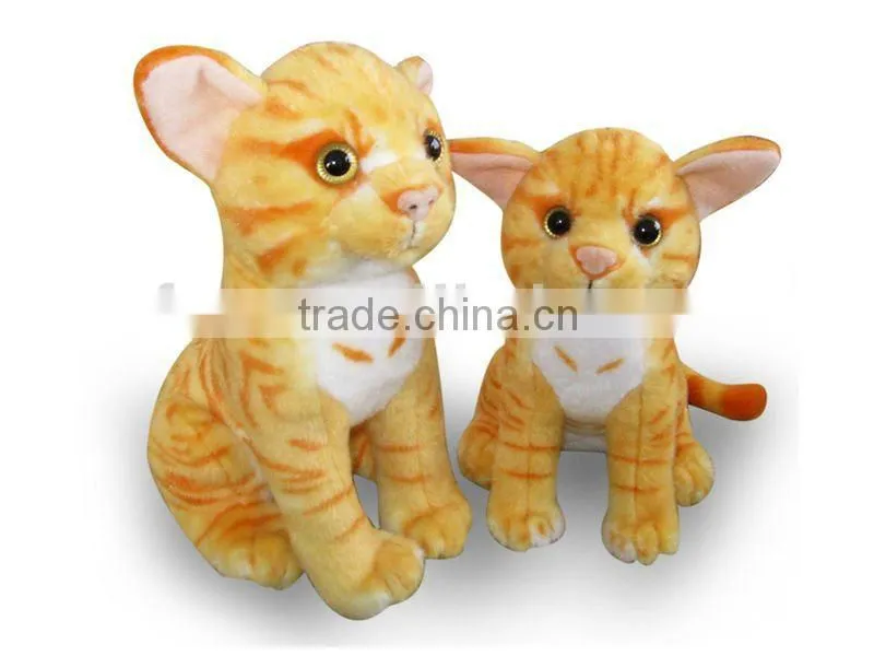 Lovely stuffed yellow baby cat plush toy