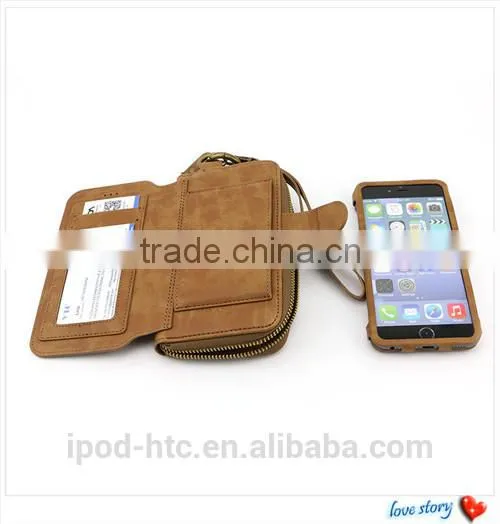 Wallet Style Leather Phone Case With Card Slots For Iphone 6 Plus