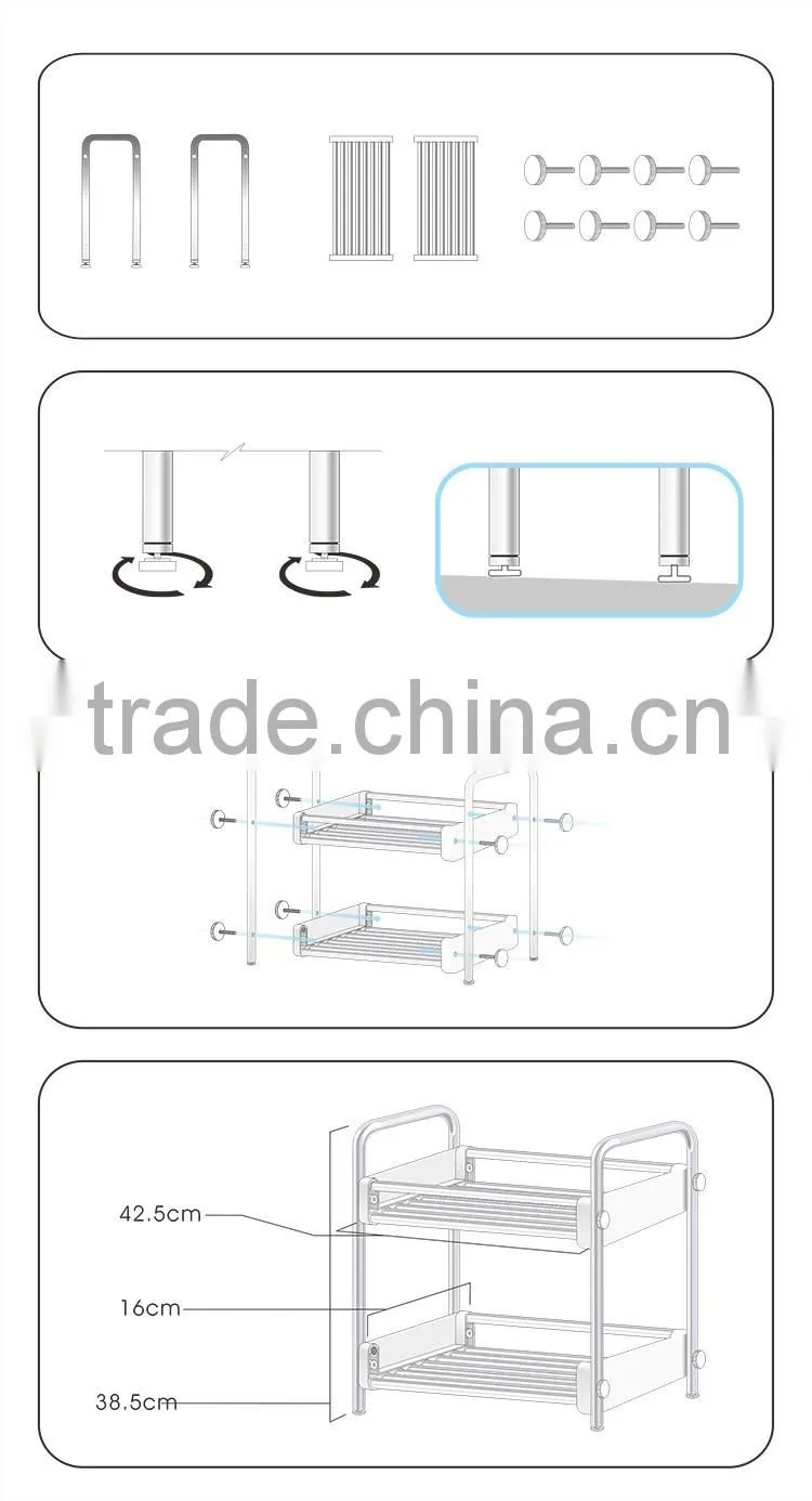 S/S+ABS 42.5*16*38.5 High quality kitchen tools grocery rack/sundries rack/storage rack