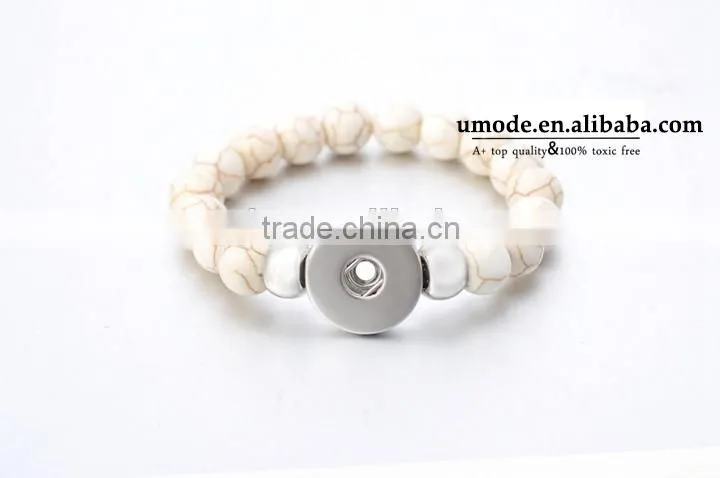 2015 Interchangeable beads Snap Jewelry button bracelets 18mm Ginger Snap Button Bracelet pulseras bead Snap Bracelets