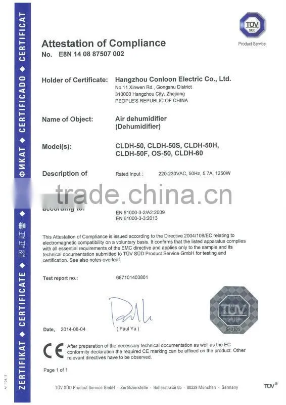 60L Per Day with Handle Industrial Dehumidifier (CLDH-60)
