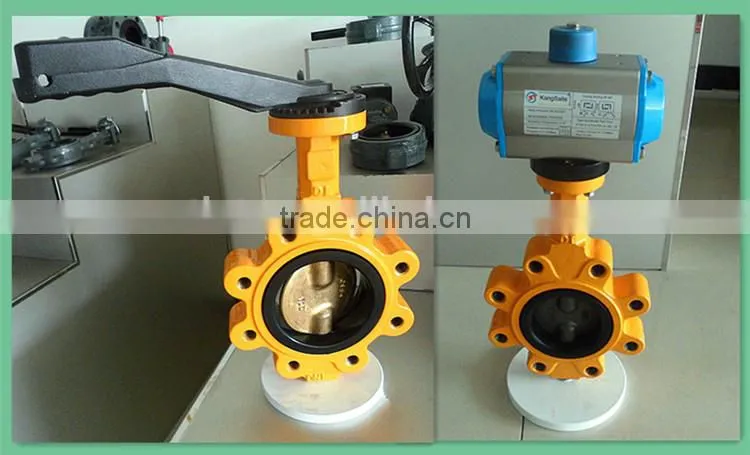 BV-DS043 standard and nonstandard 6 inch no pin lug type butterfly valve