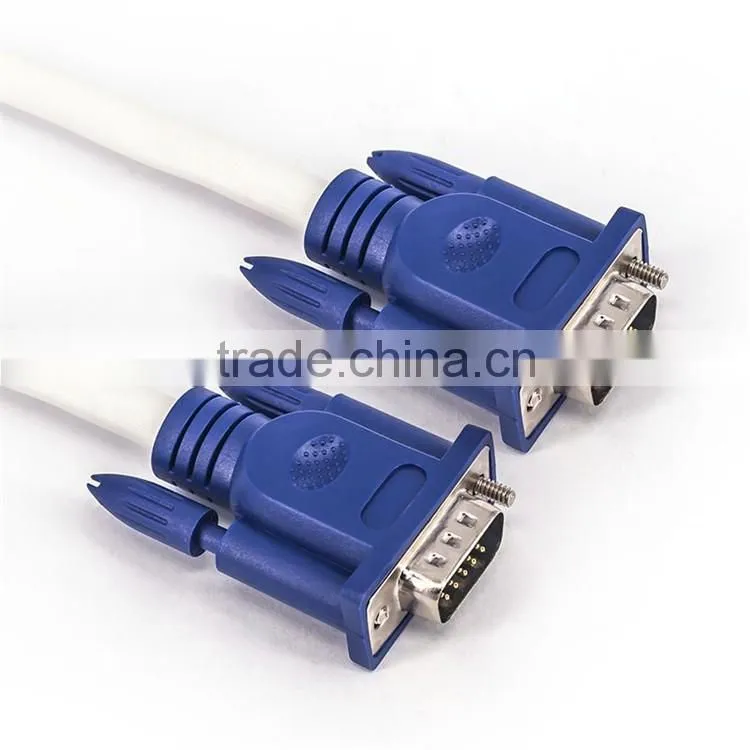 Premium White Double Shielded VGA to VGA Cable Male to Male