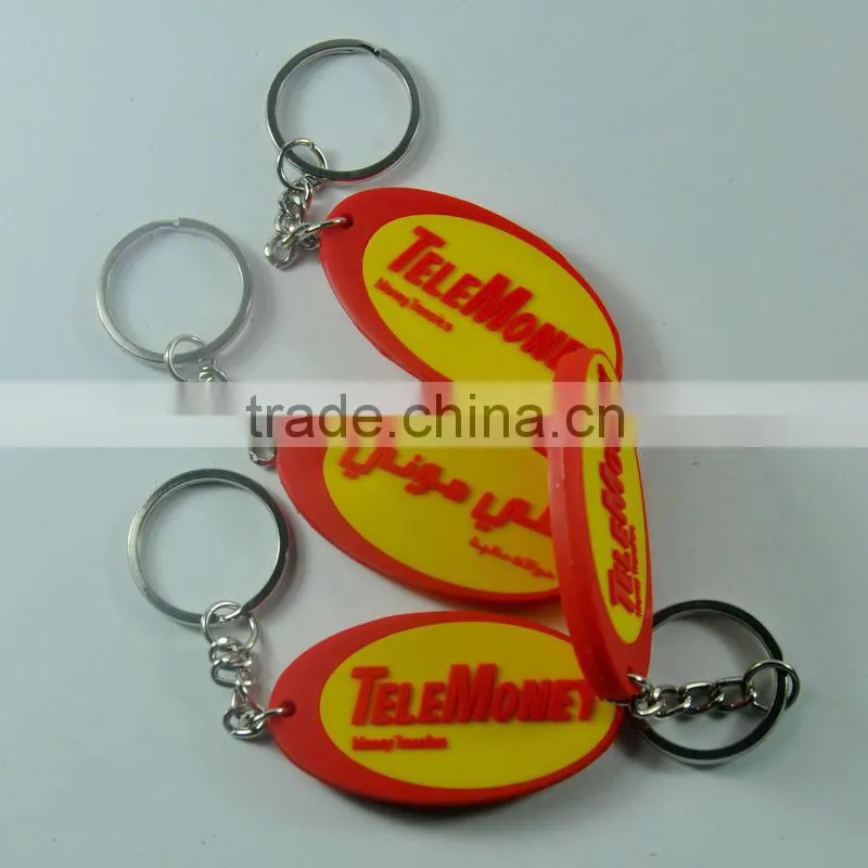 Promotion gifts-soft pvc key chain/3d double-sided soft pvc keyring