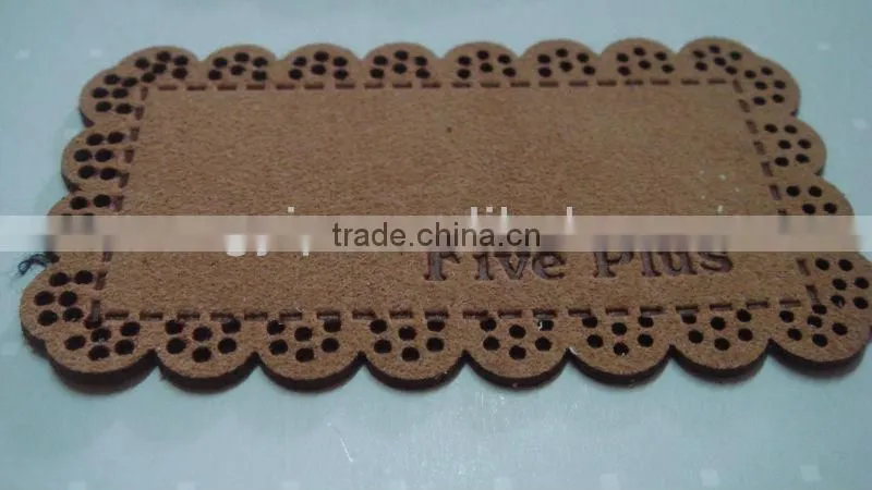 classical elegant leather label patch