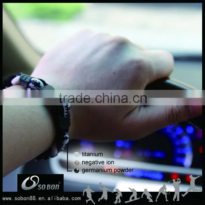 Fashinable Healthy Sport Fitness Titanium Braided Sports Bracelet