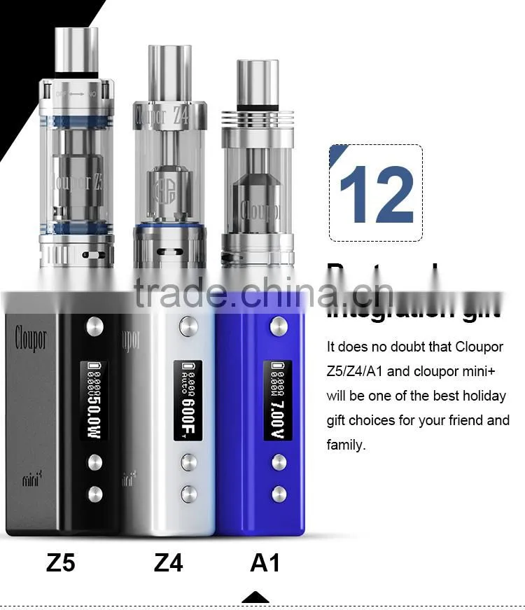 Cloupor mini Plus ,50W with Temp control support Ti and Ni200 in 5 colors!!! temp control box mod temp control