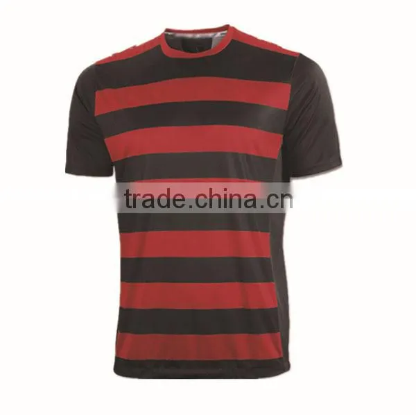 two colors striped practice soccer jersey with sublimation made
