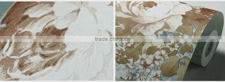 interior flower tree pattern wallpaper /natural wallpaper