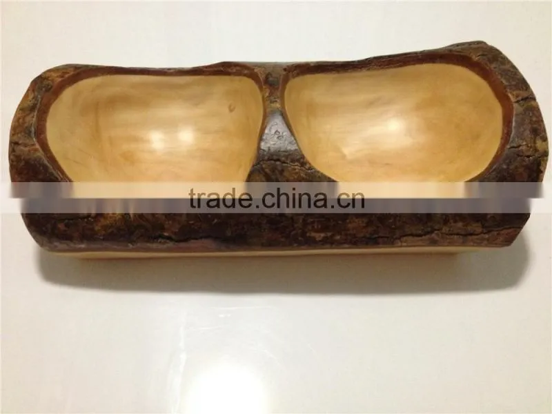Nice design High demand peanut shape wooden root carved salad bowl