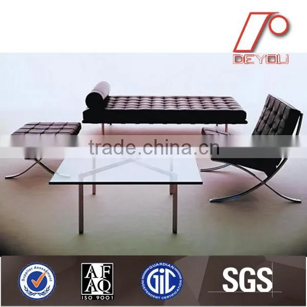 round glass top stainless steel coffee table CT-075