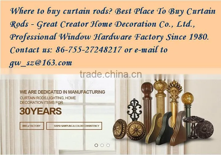 Decorative Cherry Wood Curtain Rod Wall Mounting Brackets