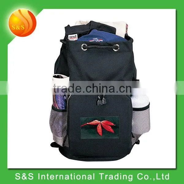 High capacity usable sport round sling drwasting backpack