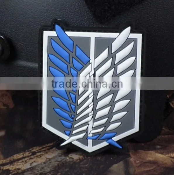To Advance The Giant Attack On Titan Survey Corps Armbands Pvc Patch Armband Disposable Military Patches Badges