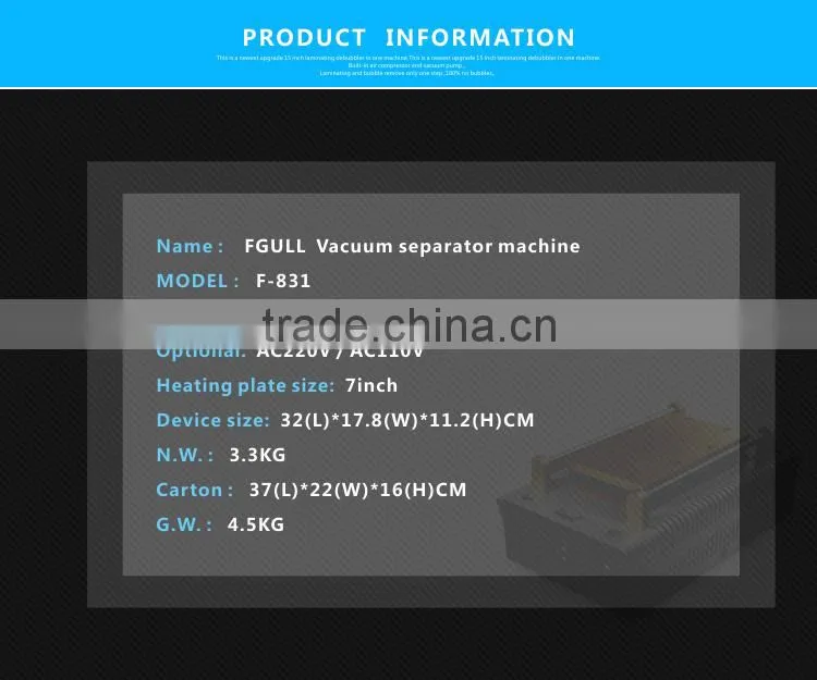 Stable temperature LCD glass separate machine for mobile touch screen glass