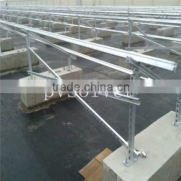 PVSolver solar flat roof mounting system installation bracket