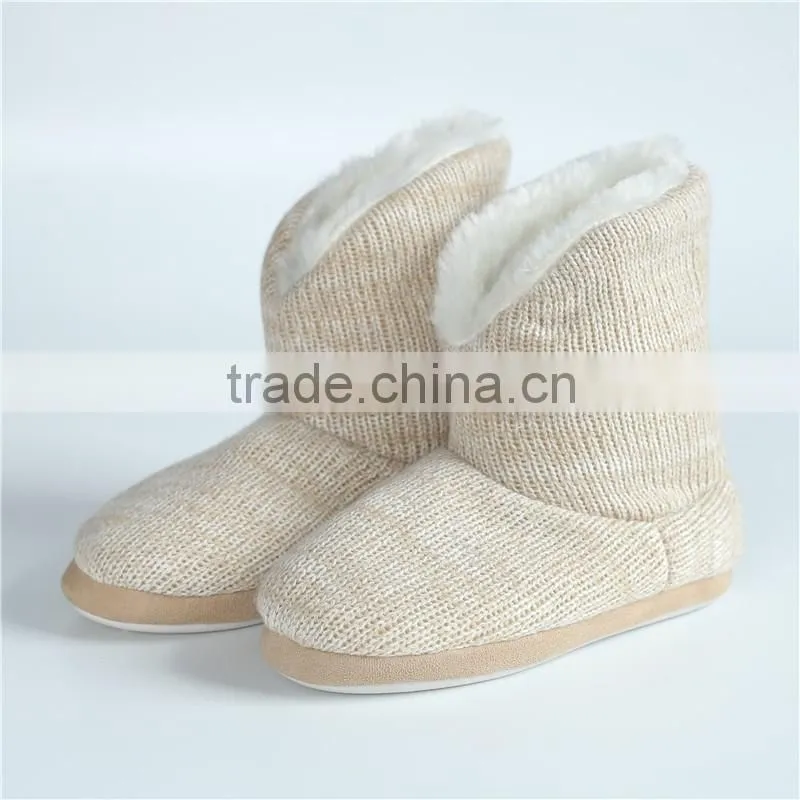 Girls comfortable slipper knit boots