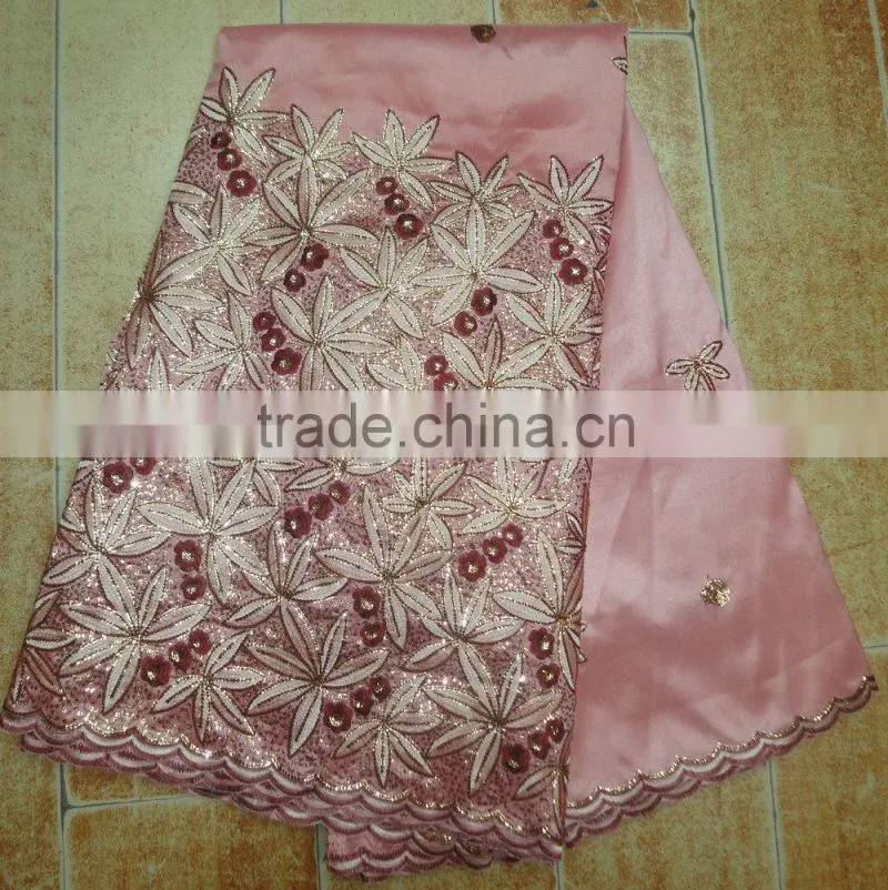 Single color noble embroidery flowers patterns voile lace george lace fabrics
