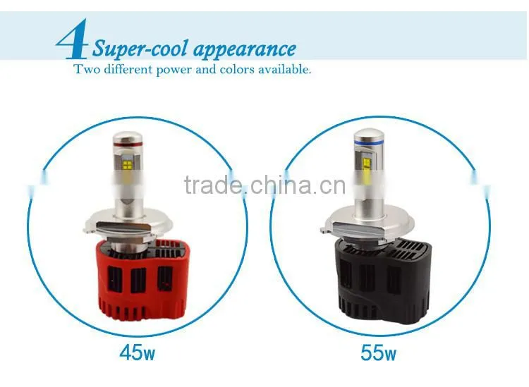 Best selling products in America led light, 55w h4, h8h7 HB3 HB4 H13 9004 9007 H16 9012 D1, D2, D3, D4 P6 Led headlght auto