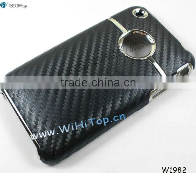Color White. Carbon Fiber Skin Caes for iPhone 3Gs. Skin Hard Cse for iPhone 3gs.