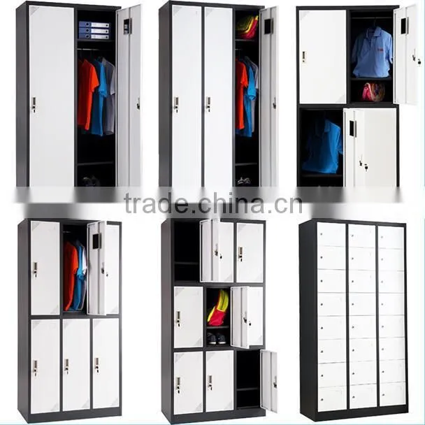 Bedroom furniture steel locker suppliers 4 door steel wardrobes
