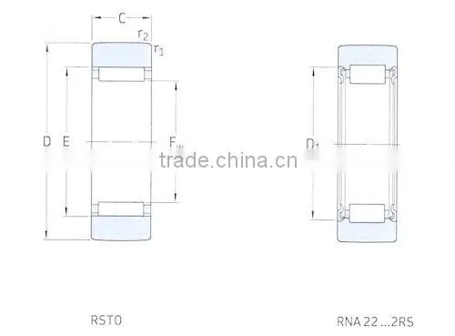 RNA2205 2RS High quality Needle roller Track roll bearing RNA2205-2RS made in China