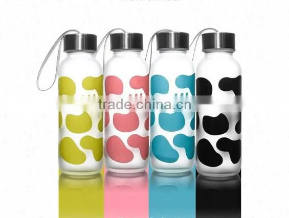 Grind arenaceous milk glass bottle water private label