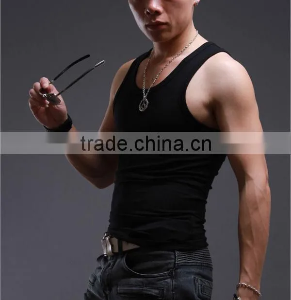 Wholesale custom 100 cotton blank tank top men
