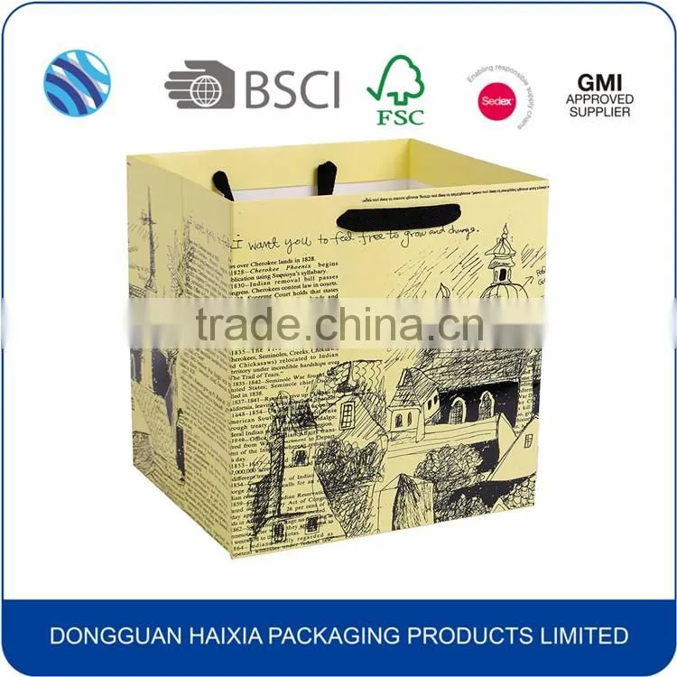 Colorful Printing Handle Bag Shopping Paper Bag Price