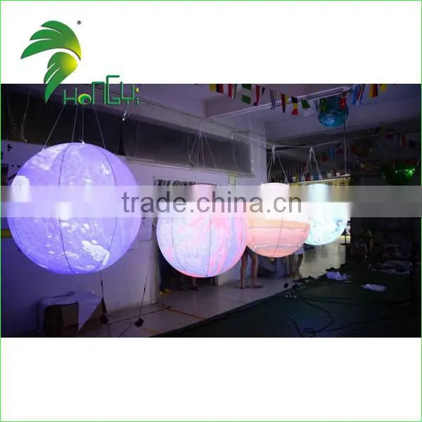 Lighted Inflatable Led Balloon / Inflatable light Planet balloon For Outdoor Decorations